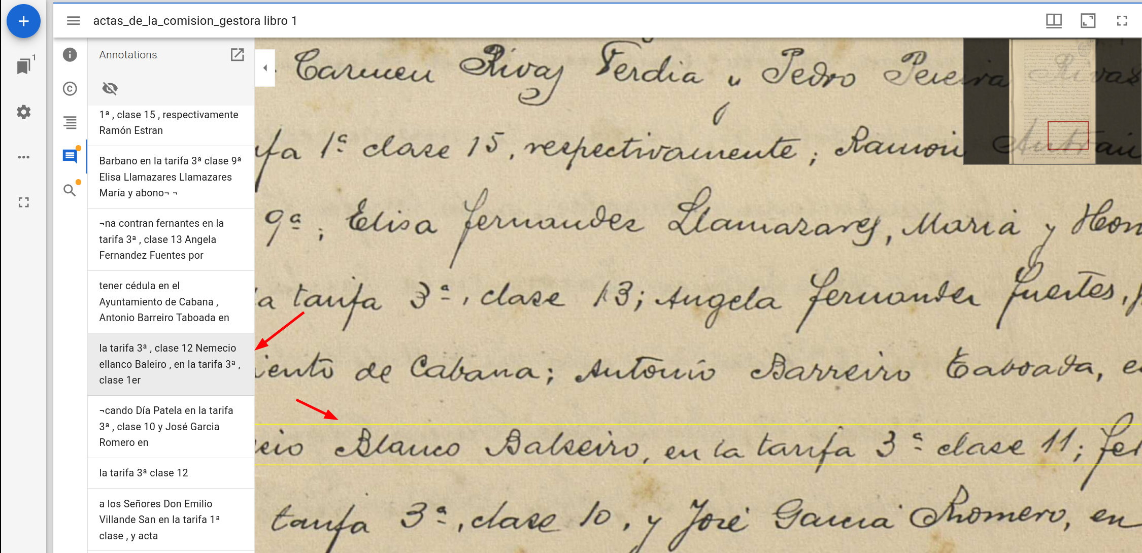 A transcription overlay on a handwritten page, line by line, in a standard viewer.